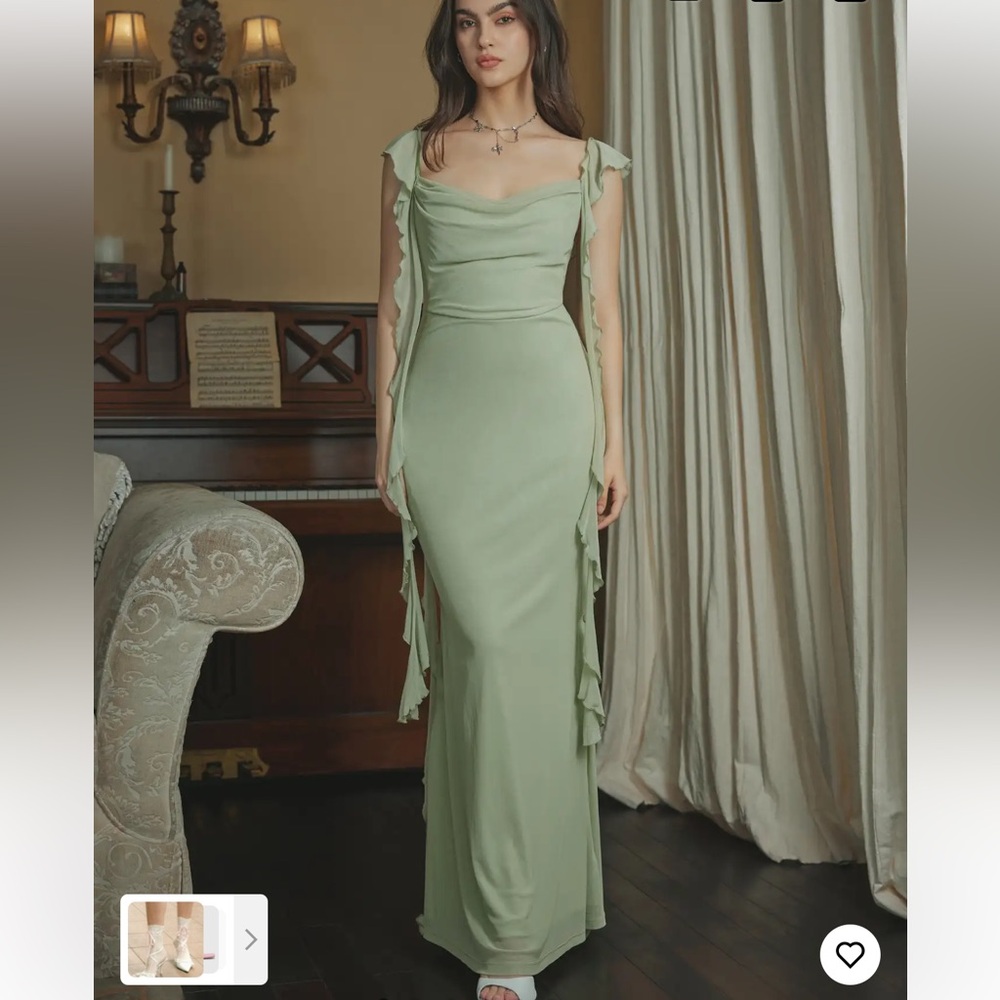 Elegant Green Maxi Dress